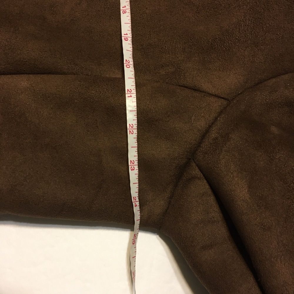 Lands End ladies xl faux suede Sherpa brown jacket - Picture 8 of 9